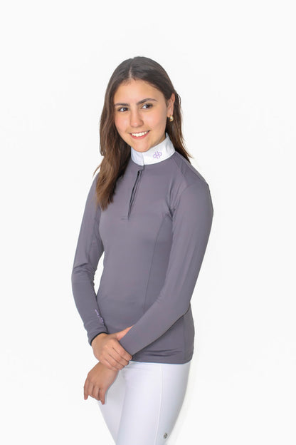 THE BIT CAMISA ML (Grey & Lavanda)