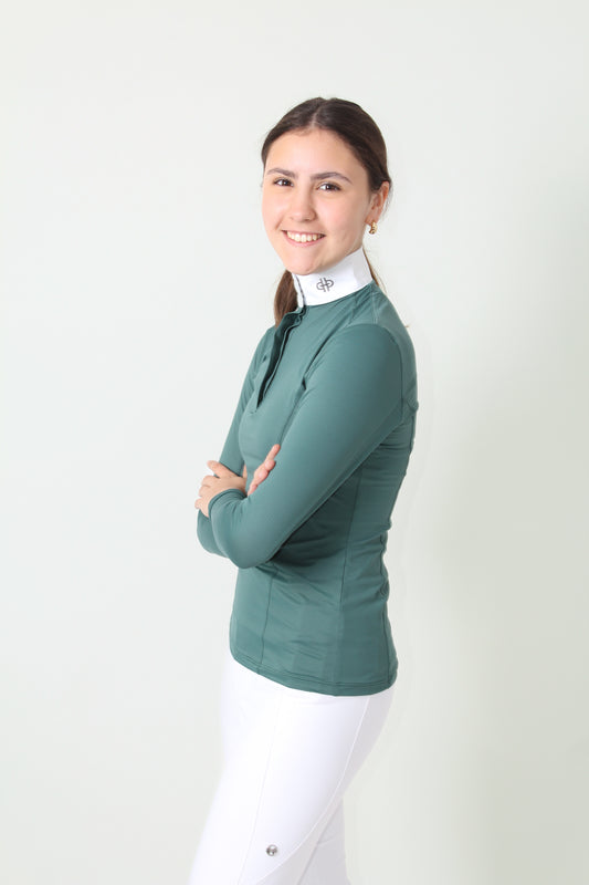 THE BIT CAMISA ML (OliveG&Grey)